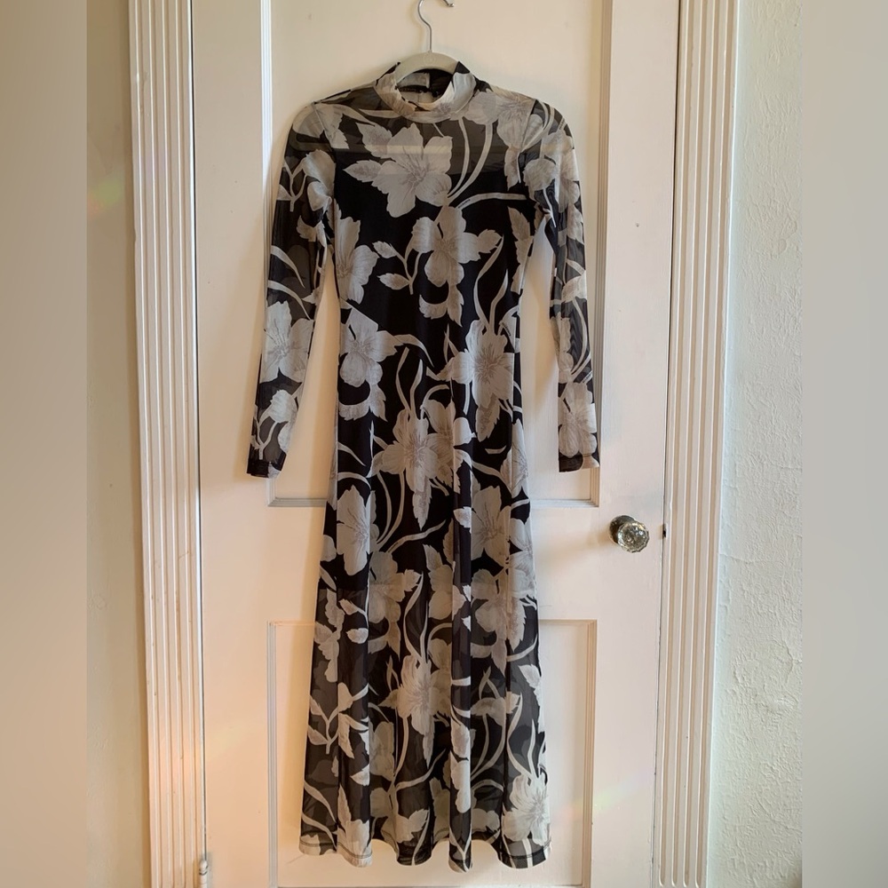 All Saints Hanna Jardin mesh floral dress